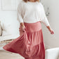 Roam The World Skirt in Rust