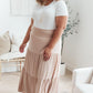 Roam The World Skirt in Taupe