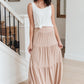 Roam The World Skirt in Taupe