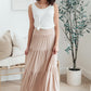 Roam The World Skirt in Taupe