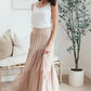 Roam The World Skirt in Taupe