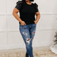 Rock On Puff Sleeve Top in Black