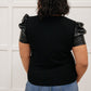 Rock On Puff Sleeve Top in Black