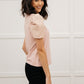 Rock On Puff Sleeve Top in Blush