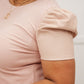 Rock On Puff Sleeve Top in Blush