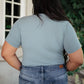 Round Neck Bodysuit In Blue
