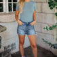 Round Neck Bodysuit In Blue