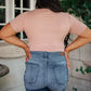 Round Neck Bodysuit in Mauve
