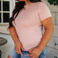 Round Neck Bodysuit in Mauve