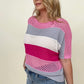 Colorblock Crochet Knit Top