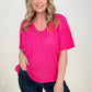 Jacquard Short Sleeve Knit Top