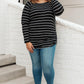 Sailing Stripes Top in Black