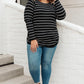 Sailing Stripes Top in Black