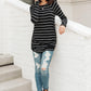 Sailing Stripes Top in Black