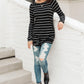 Sailing Stripes Top in Black