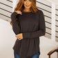 Scoop Me Up Long Sleeve Top in Ash Grey