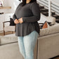 Scoop Me Up Long Sleeve Top in Ash Grey