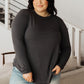 Scoop Me Up Long Sleeve Top in Ash Grey