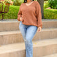 Seasonal Shift Long Sleeve Knit Sweater In Toffee