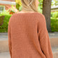 Seasonal Shift Long Sleeve Knit Sweater In Toffee