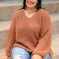 Seasonal Shift Long Sleeve Knit Sweater In Toffee