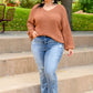 Seasonal Shift Long Sleeve Knit Sweater In Toffee