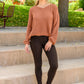Seasonal Shift Long Sleeve Knit Sweater In Toffee