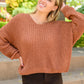 Seasonal Shift Long Sleeve Knit Sweater In Toffee