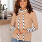 Secret Stripes Cowl Neck Top
