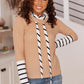 Secret Stripes Cowl Neck Top