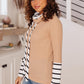 Secret Stripes Cowl Neck Top