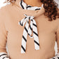 Secret Stripes Cowl Neck Top