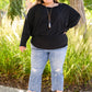 See Myself In You Boat Neck Dolman Sleeve Top