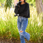 See Myself In You Boat Neck Dolman Sleeve Top