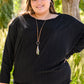 See Myself In You Boat Neck Dolman Sleeve Top