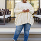 Seeing Patterns Loose Fit Knit Sweater In Cream