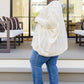 Seeing Patterns Loose Fit Knit Sweater In Cream