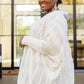 Seeing Patterns Loose Fit Knit Sweater In Cream