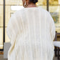Seeing Patterns Loose Fit Knit Sweater In Cream