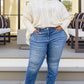 Seeing Patterns Loose Fit Knit Sweater In Cream