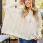 Seeing Patterns Loose Fit Knit Sweater In Cream