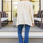 Seeing Patterns Loose Fit Knit Sweater In Cream