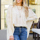 Seeing Patterns Loose Fit Knit Sweater In Cream