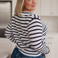 Self Improvement V-Neck Striped Sweater