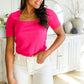 Sentimental Feelings Square Neck Top in Fuchsia