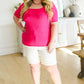 Sentimental Feelings Square Neck Top in Fuchsia