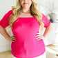Sentimental Feelings Square Neck Top in Fuchsia