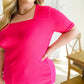 Sentimental Feelings Square Neck Top in Fuchsia