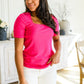 Sentimental Feelings Square Neck Top in Fuchsia