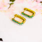 Set in Stone Rainbow Huggie Earrings